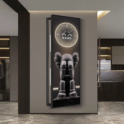 KAWS电表箱装饰画画超大尺寸带钟表遮挡配电箱开关电闸盒挂画画卡