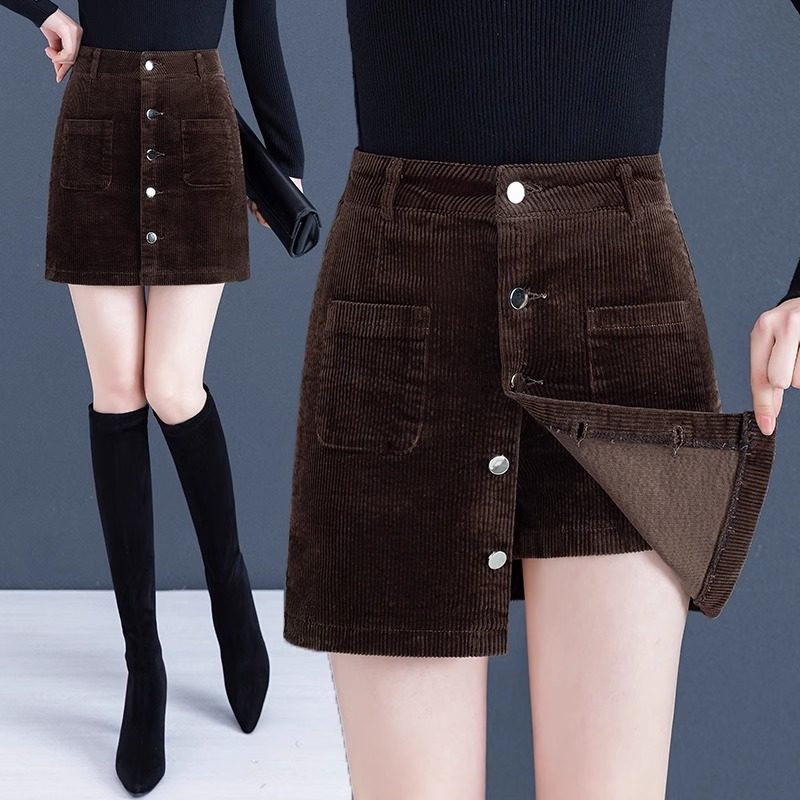 灯芯绒半身裙女春秋冬