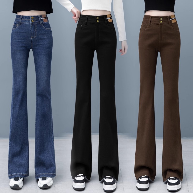 微喇牛仔裤女2025春秋季新款