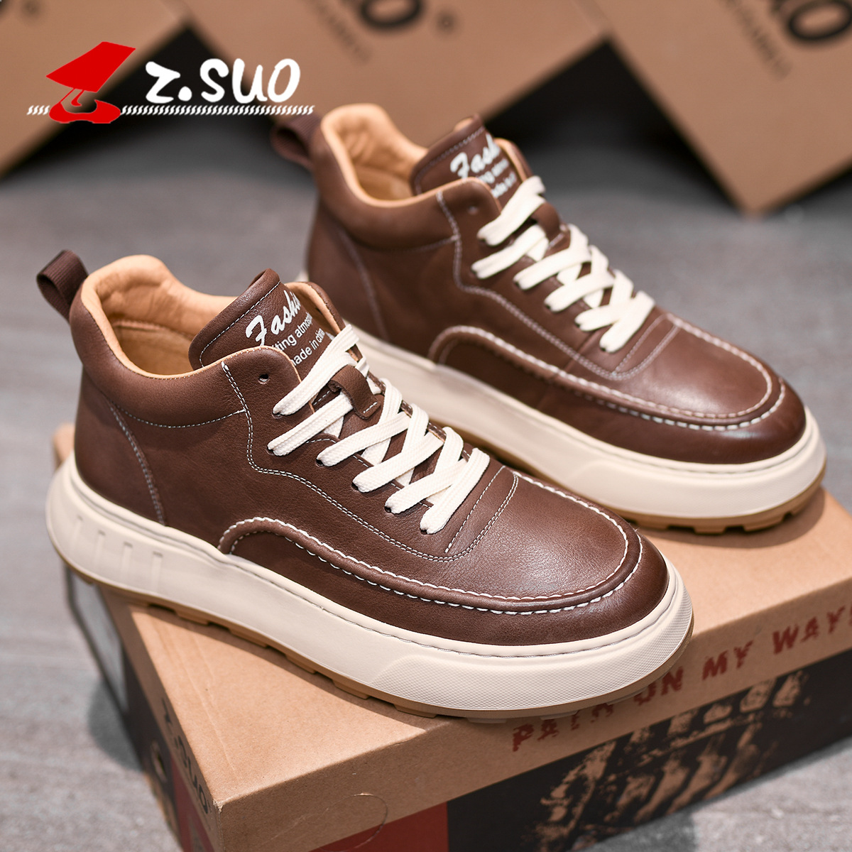 高帮鞋男款子时尚休闲男鞋