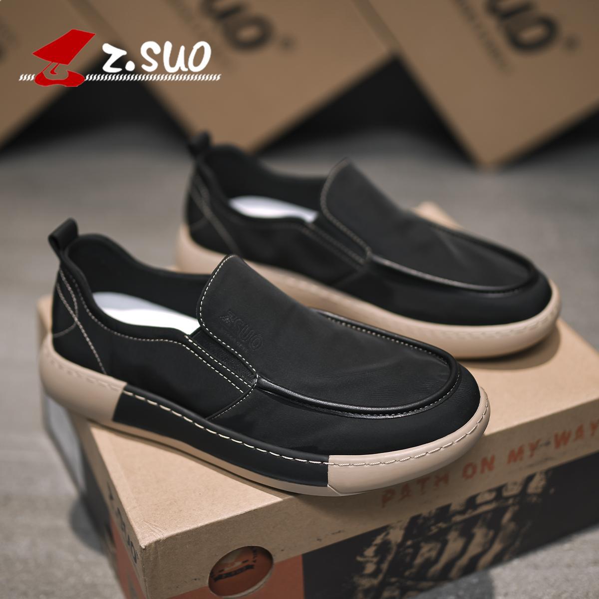 走索新款一脚蹬透气布鞋