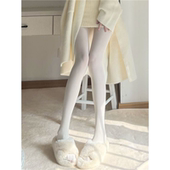 Lolita纯欲奶白色白丝袜软妹可爱jk少女天鹅绒120d连裤 舞蹈打底裤