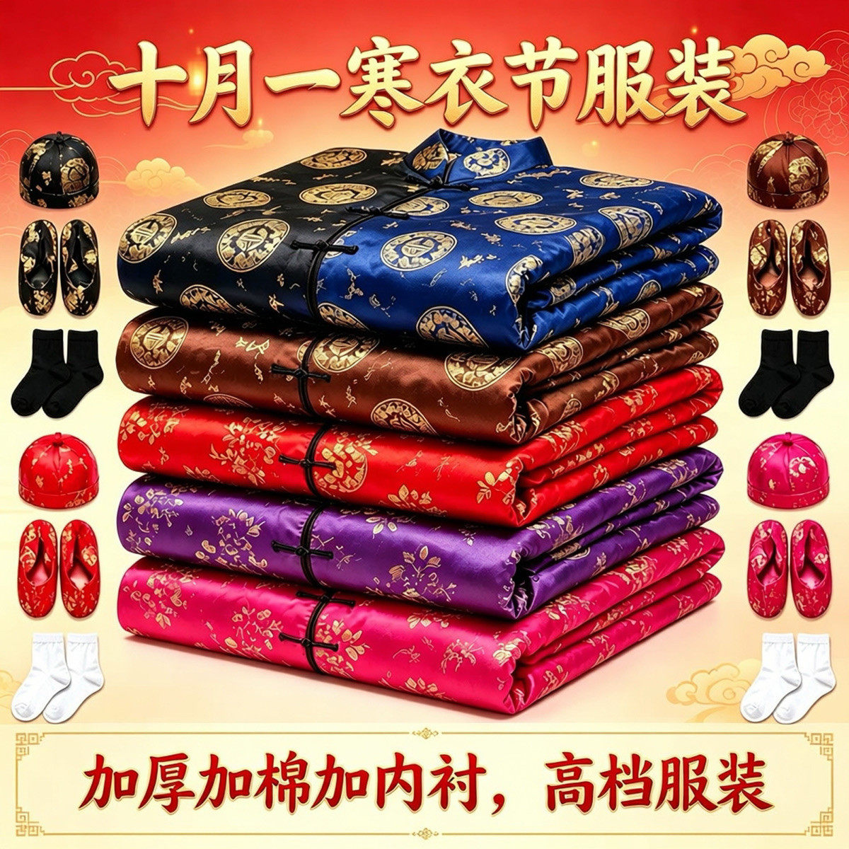 十月一寒衣节寒衣布料加棉棉衣裤