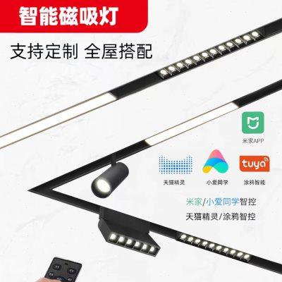 0-10v调光调色磁吸轨道灯DALI智能射灯嵌入式泛光明装磁吸格栅灯