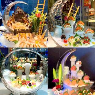 高端高级不锈钢餐具 海鲜资造刺身盘鱼生盘三文鱼盘干大型日式