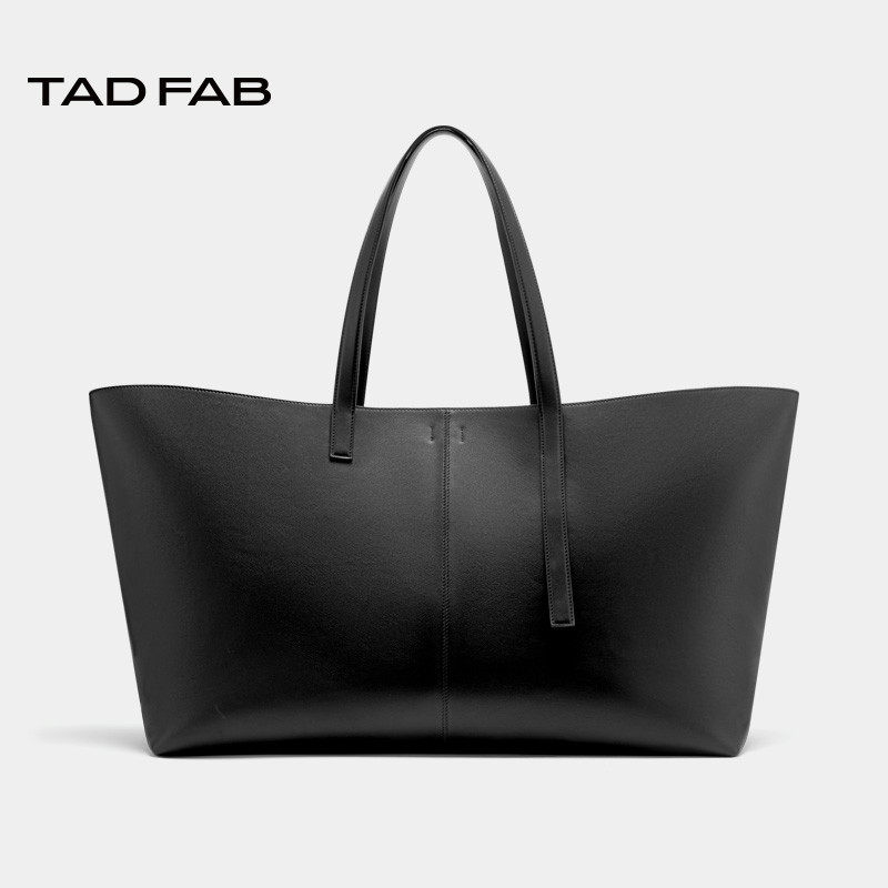 TAD FAB光滑牛皮革中号/大号托特包