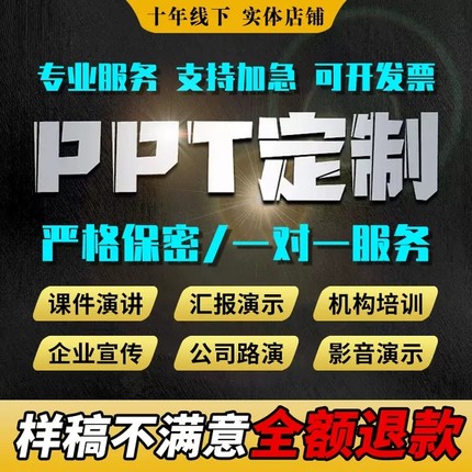 ppt制作代做定制美化修改帮做汇报课件设计排版代作年终总结述职