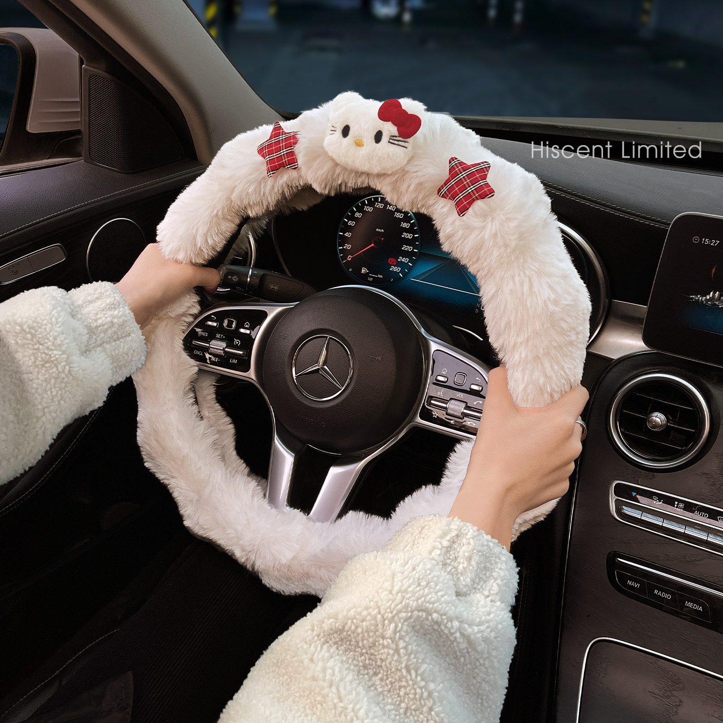 方向盘套可爱女士冬季毛绒保暖加热2026新款高级感汽车把套保护套