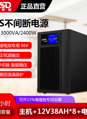 服务器电脑 C3KS 在线式UPS不间断电源3KVA2400W延时1小时套餐