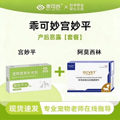 乖可妙宫妙平狗狗猫咪产后恶露炎症子宫蓄脓阿莫西林