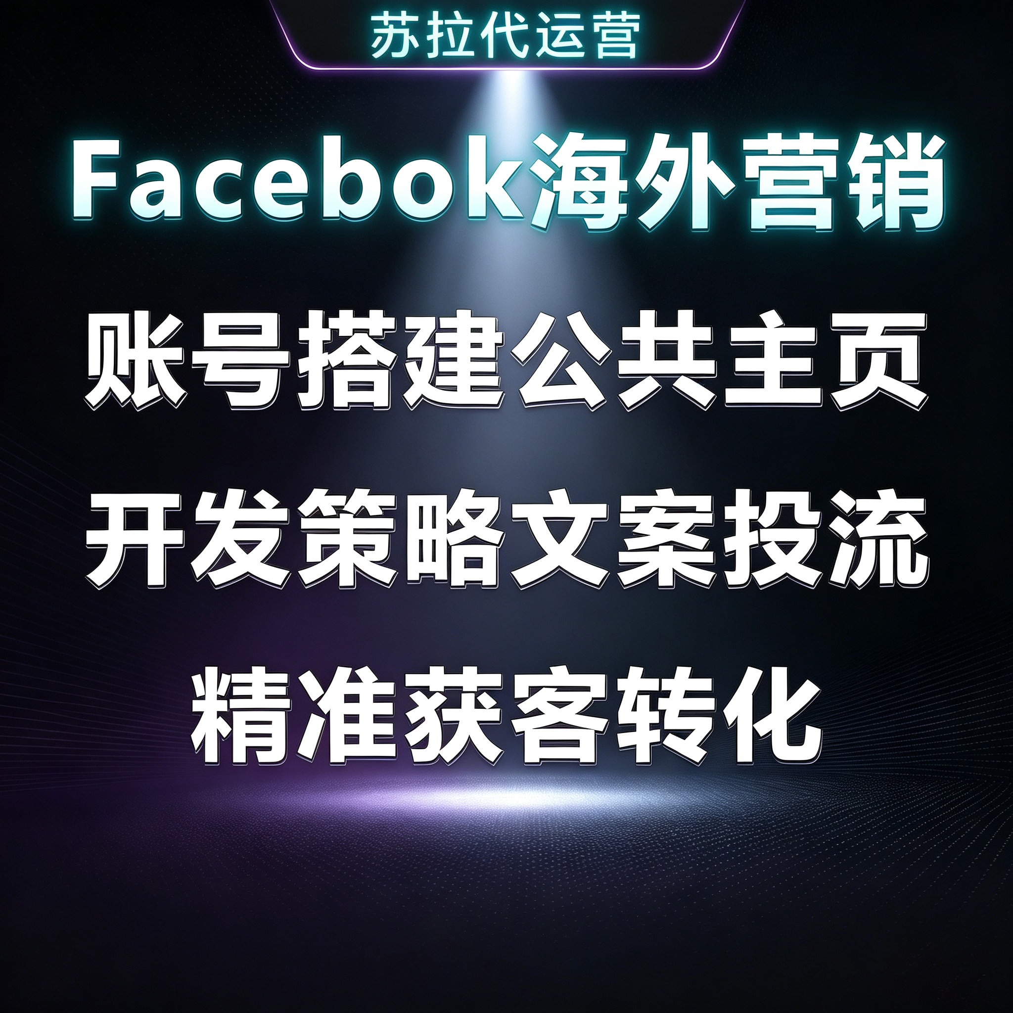 Facebok海外营销实战技能公共主页创建账号安全投流实操代运营