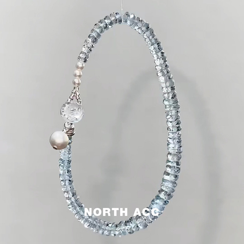 NORTHACC简约海蓝色碎冰冰手链清透设计感轻奢高级感手链手饰