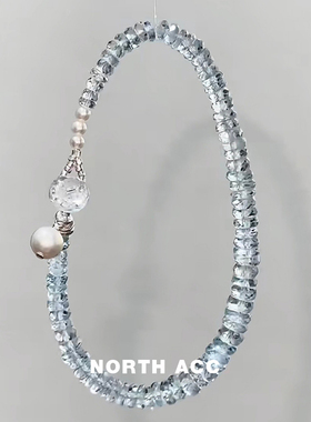 NORTHACC简约海蓝色碎冰冰手链清透设计感轻奢高级感手链手饰