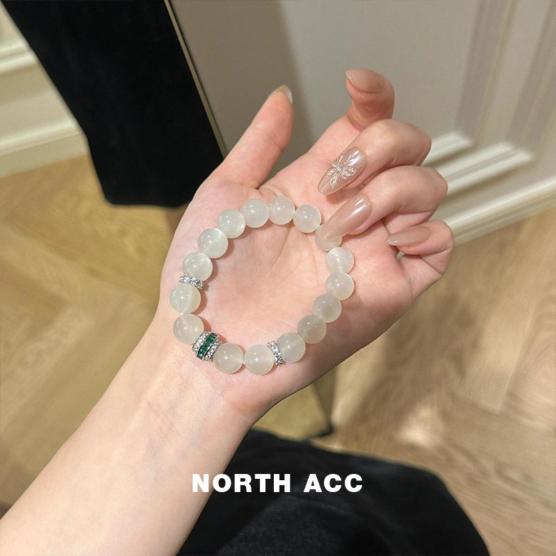 NORTHACC新中式复古转运月光石手链气质百搭高级感清冷感手链女款