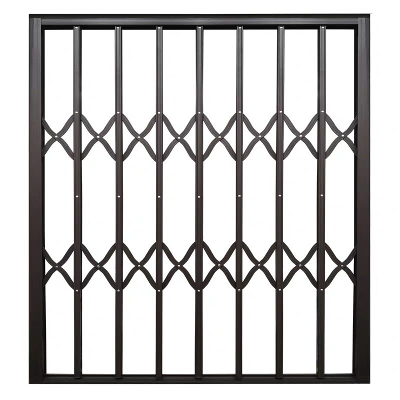 铝合金推拉防盗窗 进户伸缩式拉闸防盗门 带锁可开启不生锈防护窗