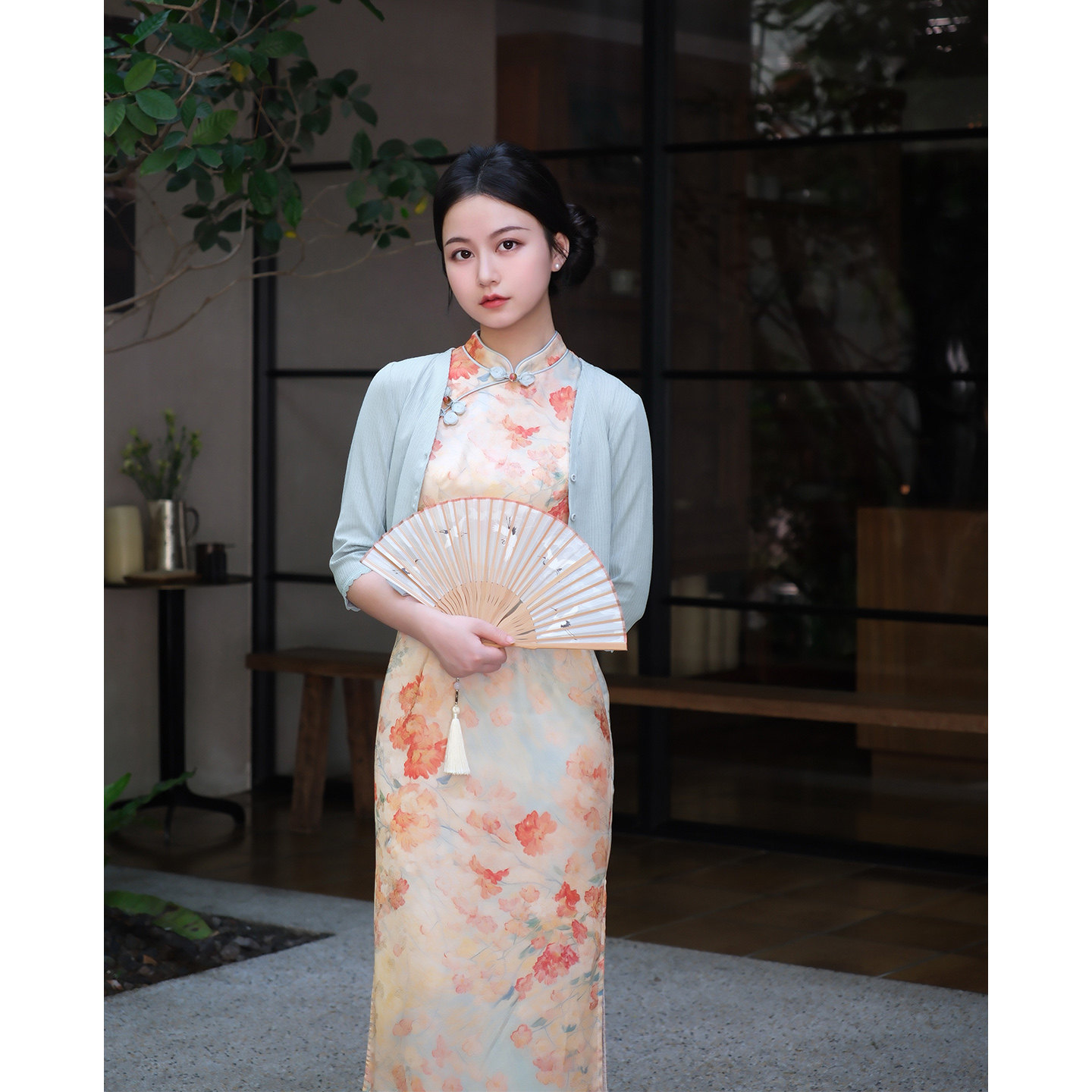 【青涟引月】小娜椒小个子夏温柔新款短款针织外搭百搭中袖开衫女