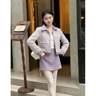 小香风夹羽绒高级感保暖减龄外套女 小娜椒小个子法式 馥郁佳人