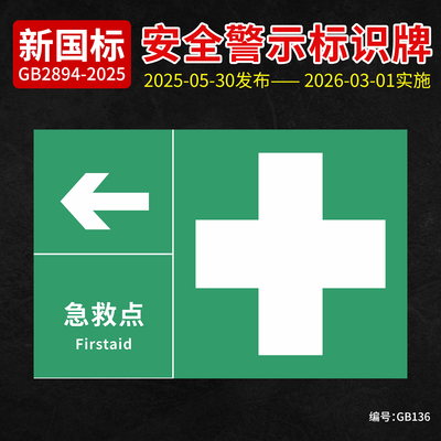 新国标急救点安全标识牌