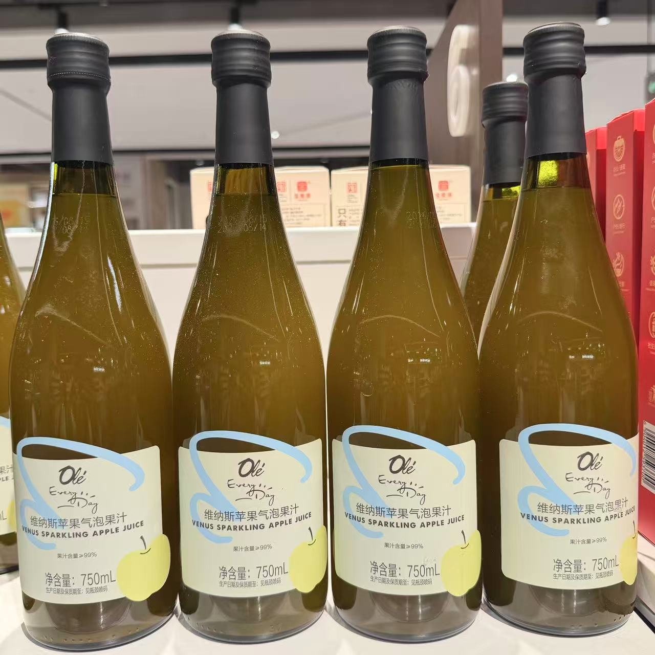 ole超市维纳斯苹果气泡果汁750ml