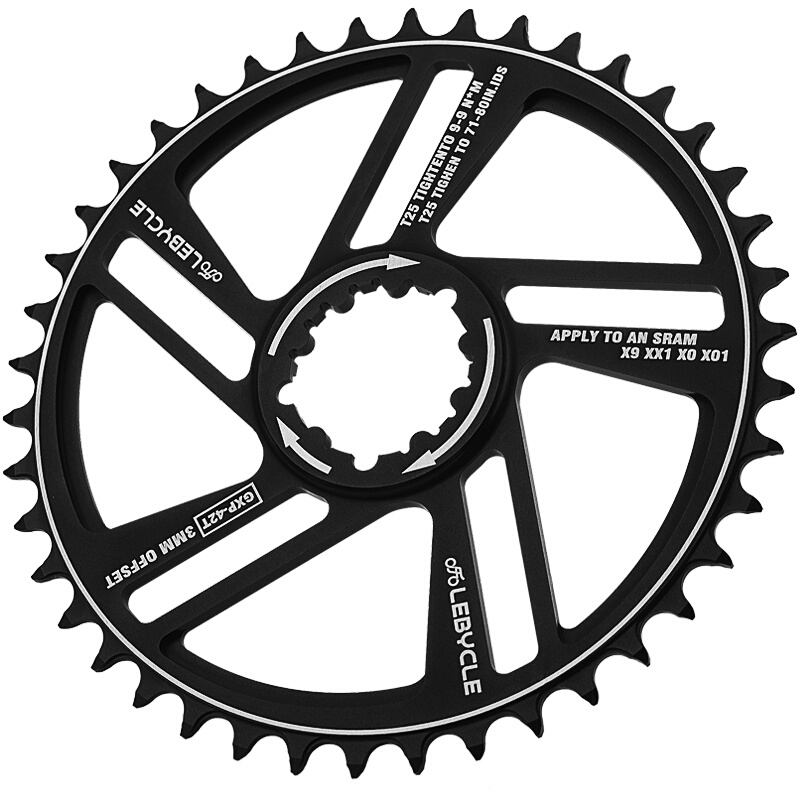 乐百客山地自行车GXP正负齿盘片直装速联SRAM牙盘34/36/38/40/42T