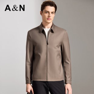 【经典商务&可机洗】AntonNeal易打理舒适翻领夹克男春商政外套