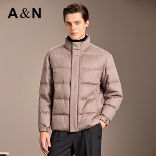 【精纺羊毛&桑蚕丝】AntonNeal羽绒填充秋冬保暖面包羽绒服男外套