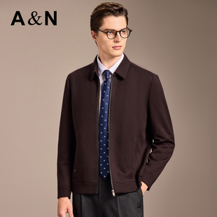 【精纺羊毛】AntonNeal轻奢老钱风夹克保暖厚时尚质感夹克外套男