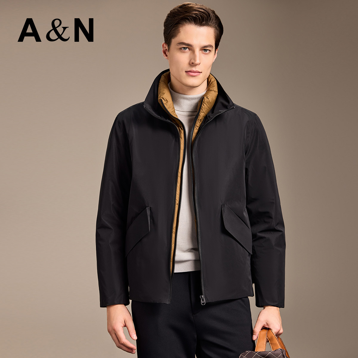 【鹅绒内胆可拆可单穿】AntonNeal三穿保暖鹅绒羽绒服男夹克外套,男装,羽绒服,淘宝优惠券,粉丝福利购,淘宝优惠卷