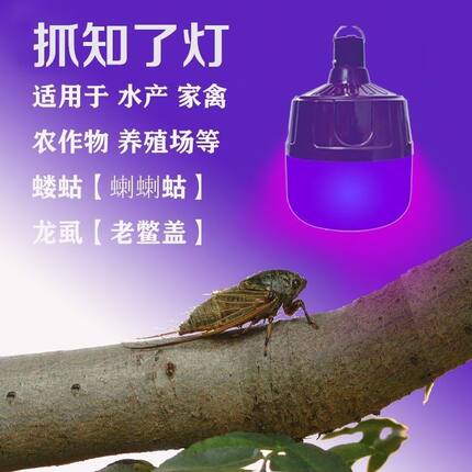 太阳能引虫灯紫色吸引诱虫灯天黑自动亮灯养殖场渔场专用太阳能灯