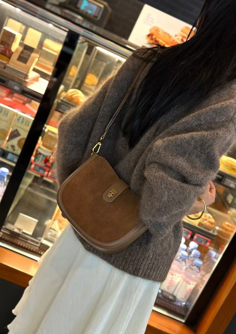 马鞍包女士高级感2025新款爆款真皮女包斜挎包轻奢质感小众单肩包