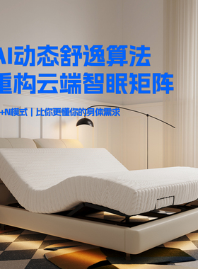 希曼妮智能电动大象耳朵真皮床可调节升降主卧双人床多功能齐边床