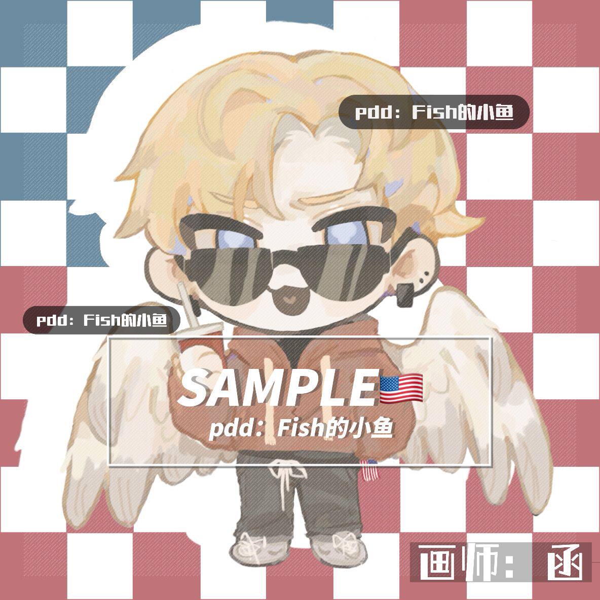 ch国拟周边countryhumans ch国拟 彩虹镭射挂件 立牌 周边 学习用