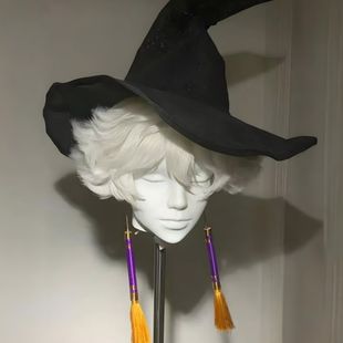 光遇cos服假发光遇巫师cos纯白色短直发正太白毛长刘海少年感二次