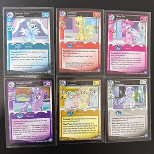 小马宝莉美版 混沌水晶布里兹黑白大眼闪柔柔 卡片单卖小马宝莉美版