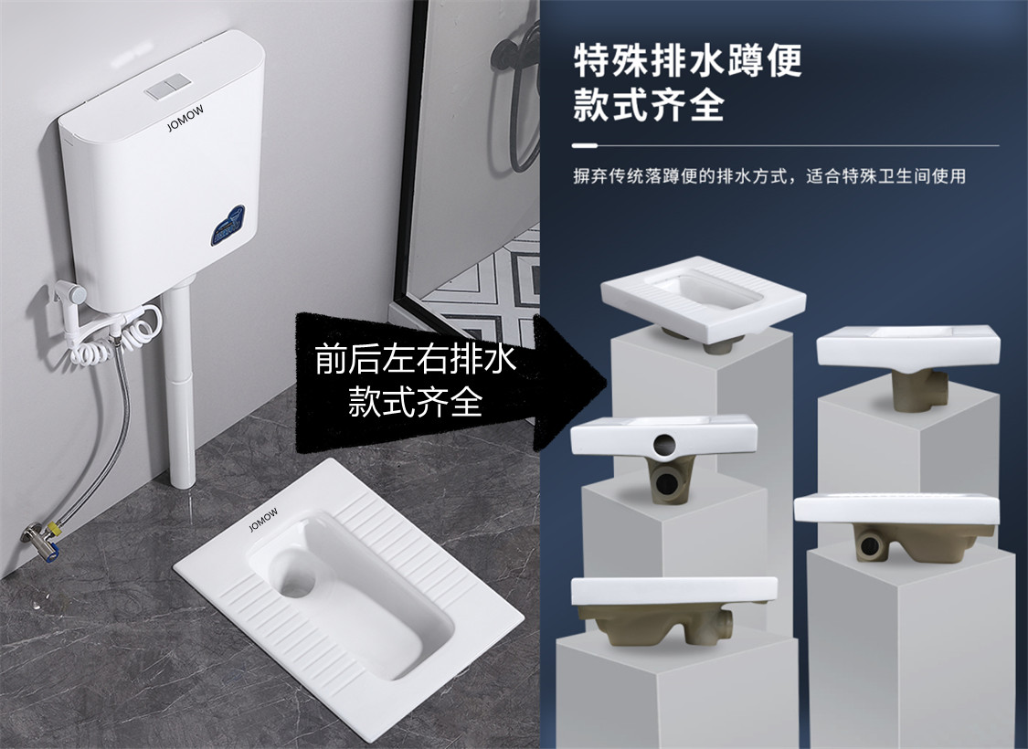 JOMOW家用超薄特殊排水蹲便器
