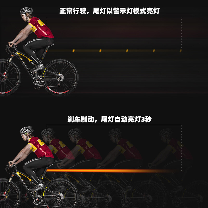 自行车座管杆带灯可充电山地车自行车坐管座杆公路车单车配件大全