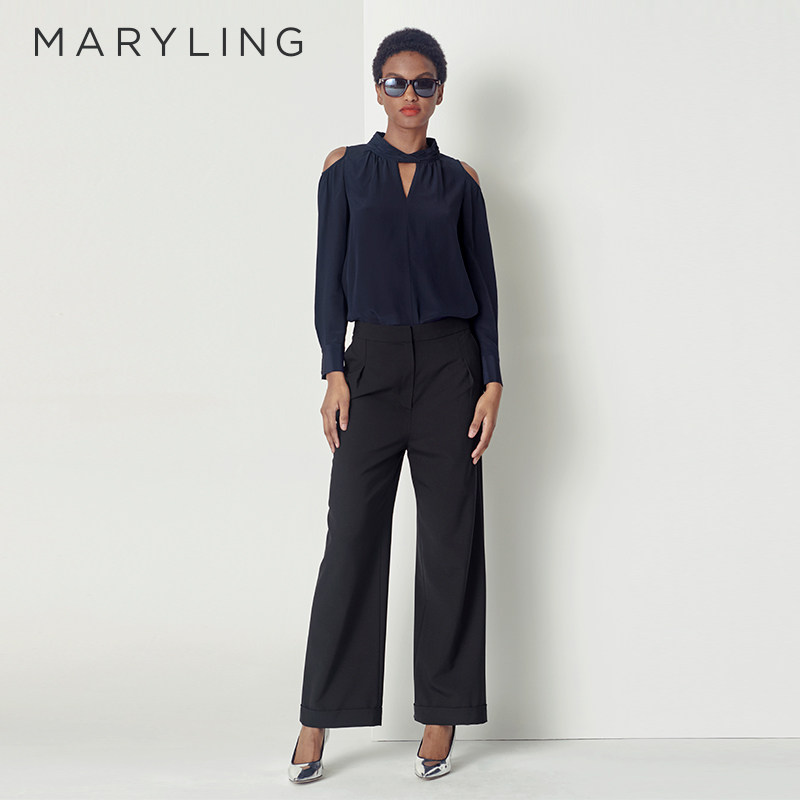 MARYLING玛俪琳真丝露肩上衣图片