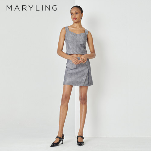 MARYLING条纹吊带背心