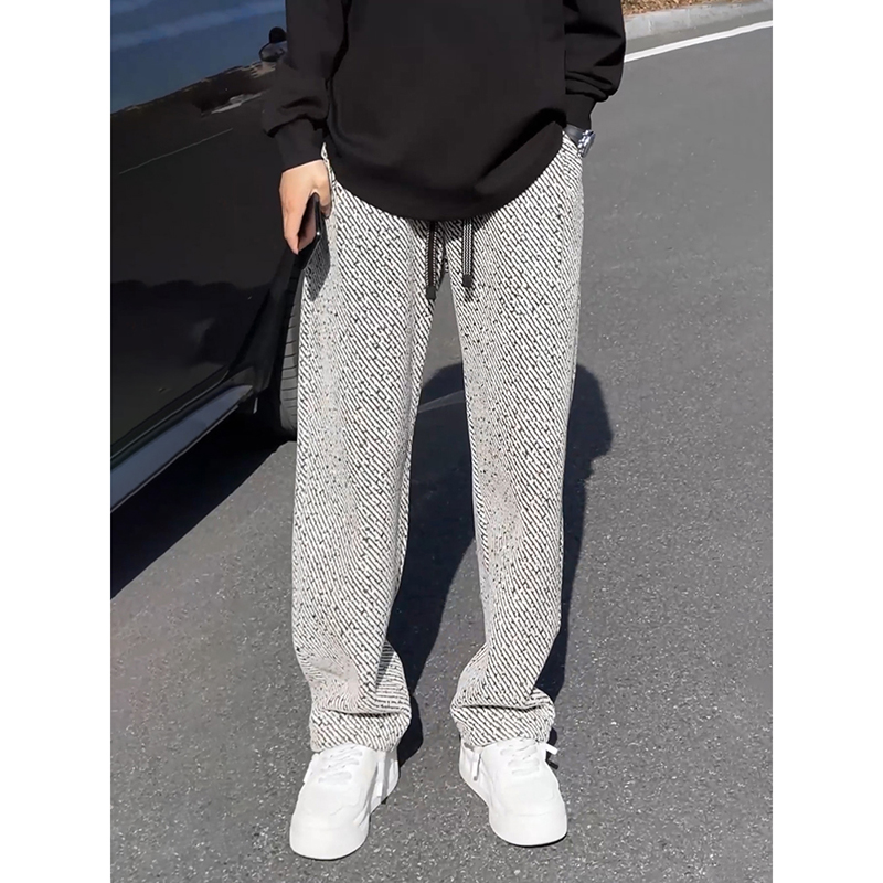 300斤大码雪尼尔小香风裤子男款