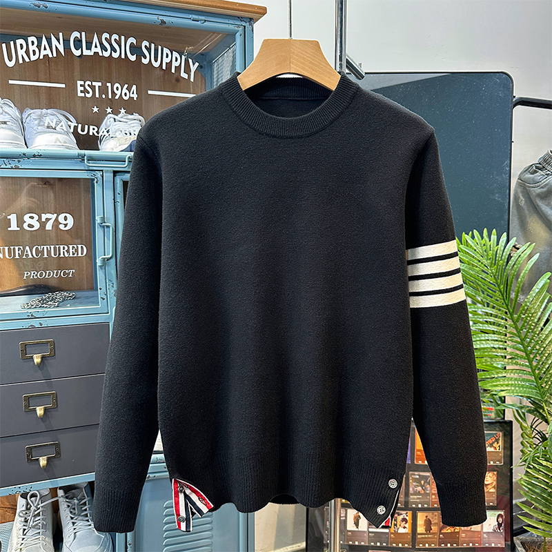 大码针织毛衣男士秋冬时尚百搭