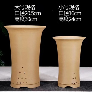 简约紫砂花盆高颜值直销国风兰花盆高档透气原矿泥室内花盆耐用。