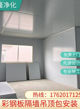 广州彩钢板无尘净化车间隔墙吊顶