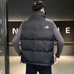 帅气简约羽绒马夹男士2025冬季潮牌保暖羽绒服刺绣坎肩宽松潮背心