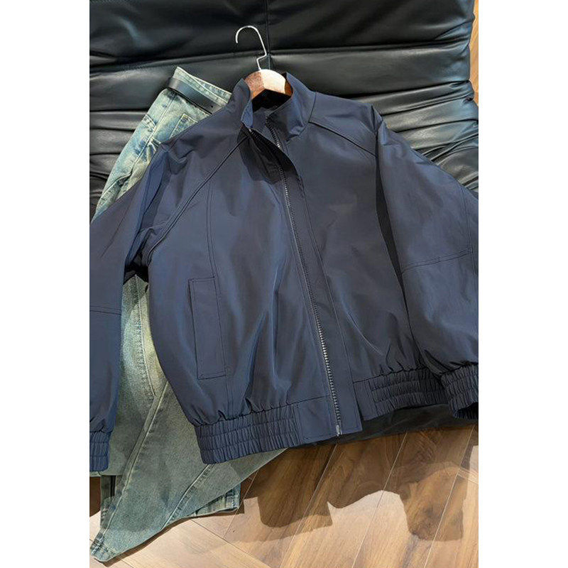 2026春装新款老钱风美式高街解构立领棒球服男飞行夹克休闲外套潮