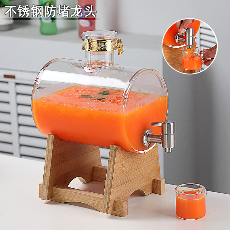 玻璃罐子高温青梅瓶带水龙头坛酿玻璃容器/玻璃瓶