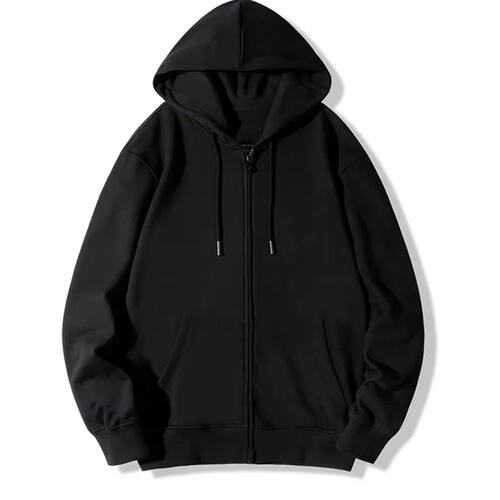 Solid color shoulder hooded jacket for men纯色落肩连帽外套男