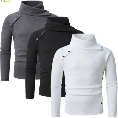 堆堆领长袖打底衫Pile collar long sleeved slim fit base shirt