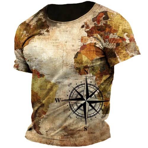 圆领印花套头短袖T恤 Round neck printed short sleeved T-shirt