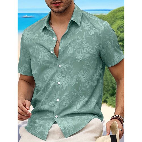 翻领碎花单排扣t-恤Flip collar floral single breasted t-shirt