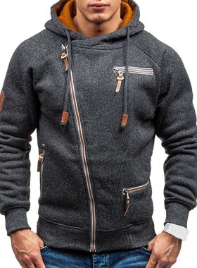 Men's hooded casual simple sweater  男式连帽休闲简约百搭卫衣